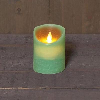 LED Kaars Wax Jade Groen 10cm - thumbnail