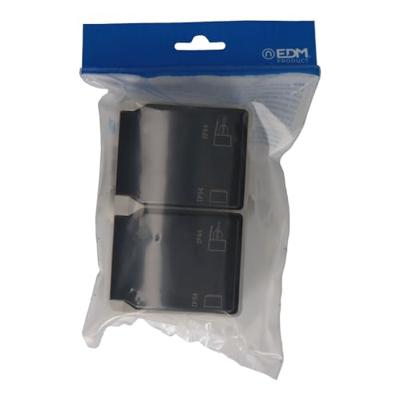 Plug-in basis EDM Grijs Oppervlak 250 V 16 A IP44 Met deksel Dubbel Waterdicht