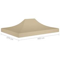 VidaXL Partytentdak 270 g/m² 4x3 m beige - thumbnail