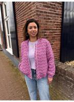 Only Onlbiana Aop Bomber Cs Otw Jackets Roseate Spoonbill Dewberry - thumbnail