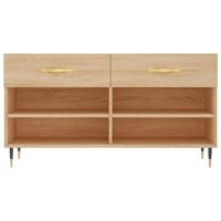 Schoenenbank 102x35x55 cm bewerkt hout sonoma eikenkleurig - thumbnail