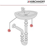 Kirchhoff Haakse-kraan, chroom, 1/2"ET x 3/8" ET x 10 mmQ, met rozet (2x) - 98625714 - thumbnail