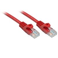 LINDY 48180 RJ45 Netwerkkabel, patchkabel CAT 6 U/UTP 0.30 m Rood Snagless 1 stuk(s) - thumbnail