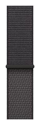 Apple Watch Band - Geweven sportbandje - 46 mm - Donkergrijs - Eén maat voor de meeste polsen