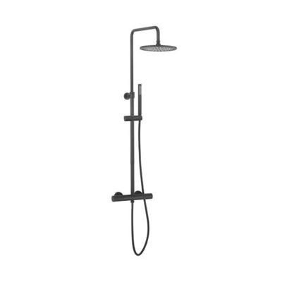Crosswater Central thermostatische regendouche met staafhanddouche zwart mat RM531WM Crosswater Central thermostatische regendouche met staafhanddouche zwart mat RM531WM