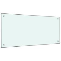 VidaXL Spatscherm keuken 90x40 cm gehard glas wit - thumbnail