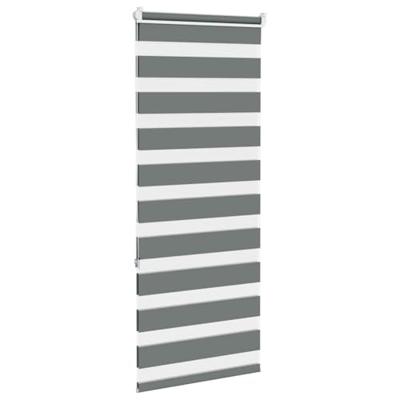 Zebra rolgordijn 60x150 cm stofbreedte donkergrijs 55,9 cm