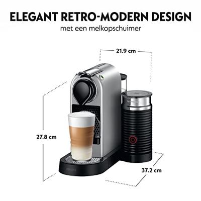 Krups Nespresso Citiz XN761B + Aeroccino Nespresso Zilver - thumbnail
