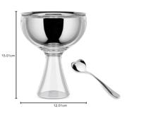 Alessi Big love IJscoupe met lepel, kunststof rvs wit - thumbnail