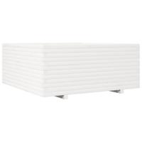Plantenbak 110x110x49,5 cm massief grenenhout wit - thumbnail