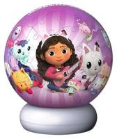 Ravensburger - gabby's dollhouse - 3d puzzle-ball nachtlicht - 73 stukjes - thumbnail