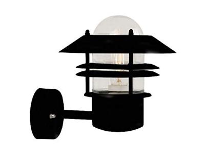 Wandlamp zwart Nordlux &apos;Blokhus&apos; zwart voordeur lamp up lighter E27 fitting