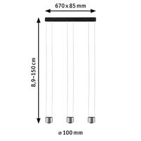 Paulmann Aldan 79720 LED-hanglamp LED 15 W Aluminium, Zwart - thumbnail