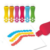 6 schuimmarkers DJECO wit - thumbnail