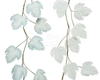 Kersttak Glitter Blad Wit-Blauw 115cm Assorti 1st - thumbnail