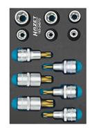 HAZET Gereedschapset - TORX® 163-245/12 - 1/2 inch (12,5 mm) vierkant hol - Buiten-TORX®-profiel, Binnen-TORX®-profiel - 12-delig - E10 - E20 - T30 - - thumbnail