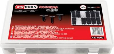 KS Tools 420.0900 Bevestigingsset clip voor kabelbundels, 340-delig
