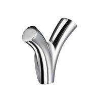 Smedbo Dubbele Handdoekhaak 8.2x3.5x7.6 cm Gepolijst Zink Chroom Smedbo - thumbnail