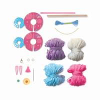 Creatieve pomponset meerkleurig - thumbnail