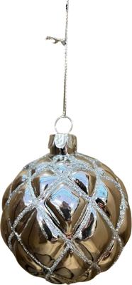 Kerstbal ruiten zilver 8 cm Uniplant - Uniplant Kerstbal ruiten zilver 8 cm Uniplant - Uniplant