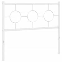 Hoofdbord 100 cm metaal wit - thumbnail