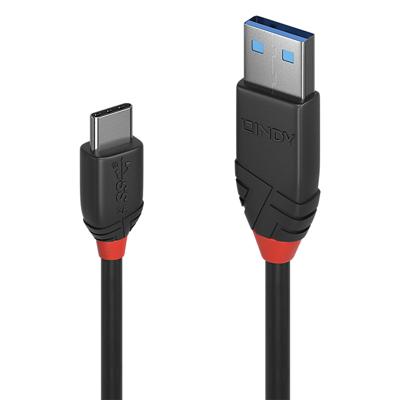 LINDY 36916 USB-kabel USB 3.2 Gen1 (USB 3.0 / USB 3.1 Gen1) USB-C stekker, USB-A stekker 1.00 m Zwart