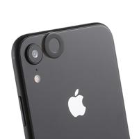 Rear Camera Lens bescherming Ring Bedek met uitwerpen Pin voor iPhone XR (zwart) - thumbnail