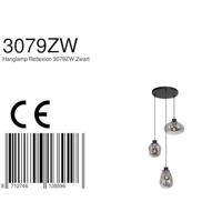 Steinhauer Hanglamp reflexion Ø 40 cm 3079 zwart - thumbnail