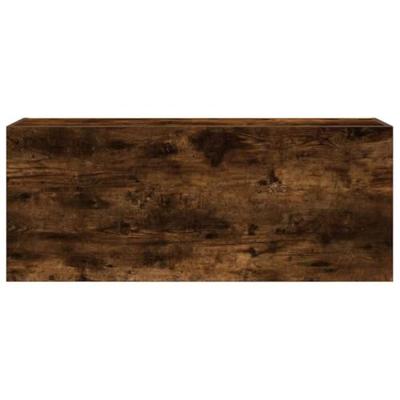 Badkamerwandkast 100x25x40 cm bewerkt hout gerookt eikenkleurig