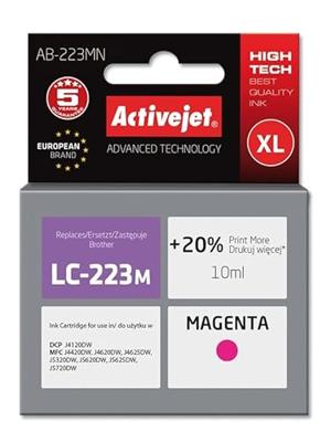 Activejet AB-223MN inkt (Brother LC223M vervanging; Supreme; 10 ml; rood)