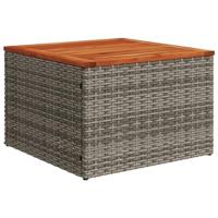 5-delige Loungeset met kussens poly rattan grijs - thumbnail