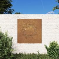 VidaXL Wanddecoratie tuin zonontwerp 55x55 cm cortenstaal - thumbnail