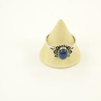 Zilveren Ring met Lapis Lazuli Maat 19,5 - Model 2 (Sterling Zilver 925) - thumbnail