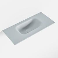 MONDIAZ EDEN Clay solid surface inleg wastafel voor toiletmeubel 50cm. Positie wasbak midden - thumbnail