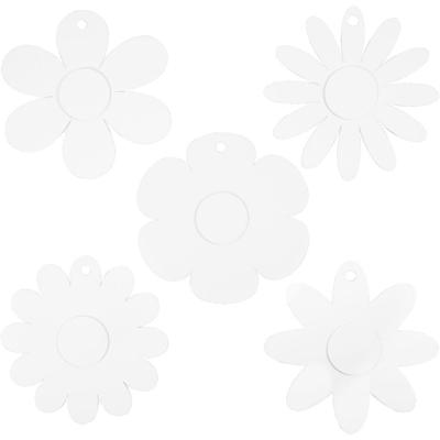 Creativ Company Bloemen, d 20 cm, 400 gr, wit, 5x3 stuk/ 1 doos