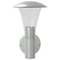 Buitenwandlamp roestvrij staal zilverkleurig - thumbnail