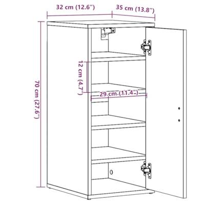 VidaXL Schoenenkasten 2 st 32x35x70 cm bewerkt hout oud houtkleurig