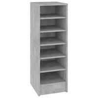 VidaXL Schoenenkast 31,5x35x90 cm bewerkt hout betongrijs - thumbnail