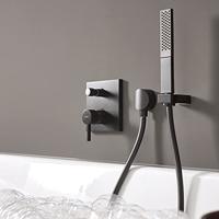 Badmengkraan Inbouw Finoris HansGrohe Eengreeps Met Zekerheidscombinatie Mat Zwart - thumbnail