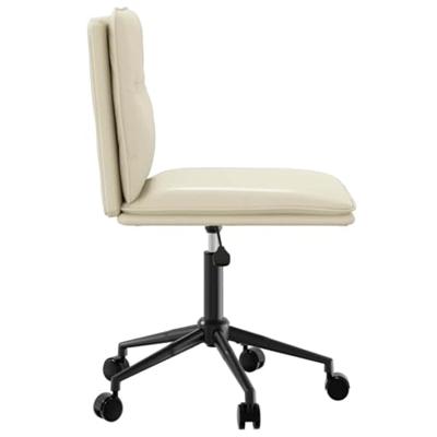 Eetkamerstoelen 2 st kunstleer crèmekleurig