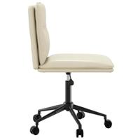 Eetkamerstoelen 2 st kunstleer crèmekleurig - thumbnail