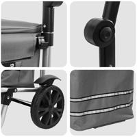 VidaXL Winkel trolley grijs 36,5 x 46,5 x 100,5 cm oxford stof - thumbnail