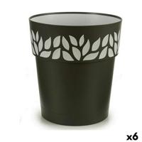 Zelfwaterende bloempot Stefanplast Cloe Antraciet Plastic 29 x 29 x 29 cm (6 Stuks) - thumbnail