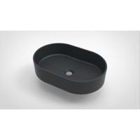 Opbouw Waskom Arcqua Case Ovaal 55x36 cm Mat Antraciet - thumbnail