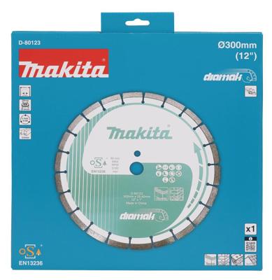 Makita Accessoires Diamantschijf 300x25,4x3,0mm | Segment - D-80123 Makita Accessoires Diamantschijf 300x25,4x3,0mm | Segment - D-80123
