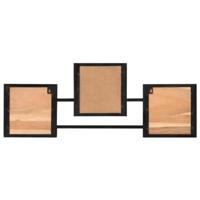 VidaXL Wandkapstok 90x1x35 cm massief acaciahout en ijzer - thumbnail