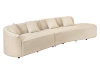 Moderne bank ATELIER L 330cm beige Bouclé XXL bank incl. kussens - 46548 - thumbnail