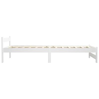 Bedframe massief grenenhout wit 100x200 cm Bedframe massief grenenhout wit 100x200 cm