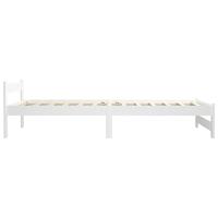 Bedframe massief grenenhout wit 100x200 cm - thumbnail