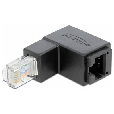 Delock 86423 Adapter RJ45-stekker naar beneden haaks > RJ45-aansluiting Cat.6 UTP